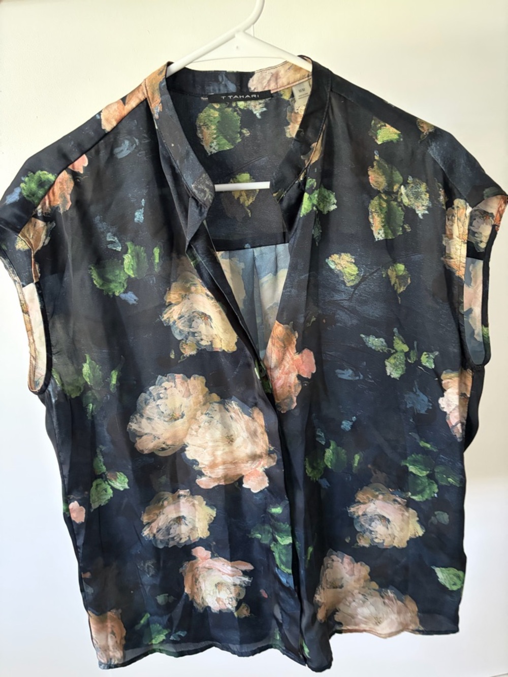 Tahari Floral Button-Front Blouse